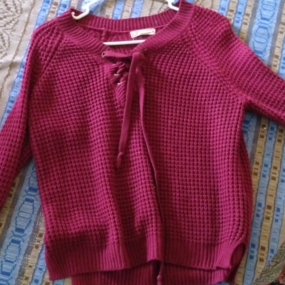 It's our time, medium pink sweater
